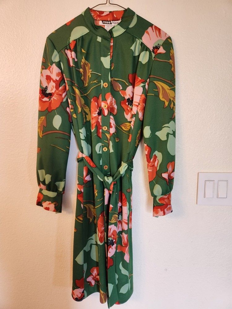 Vintage 60's 70's Women's Shift Dress Size Med