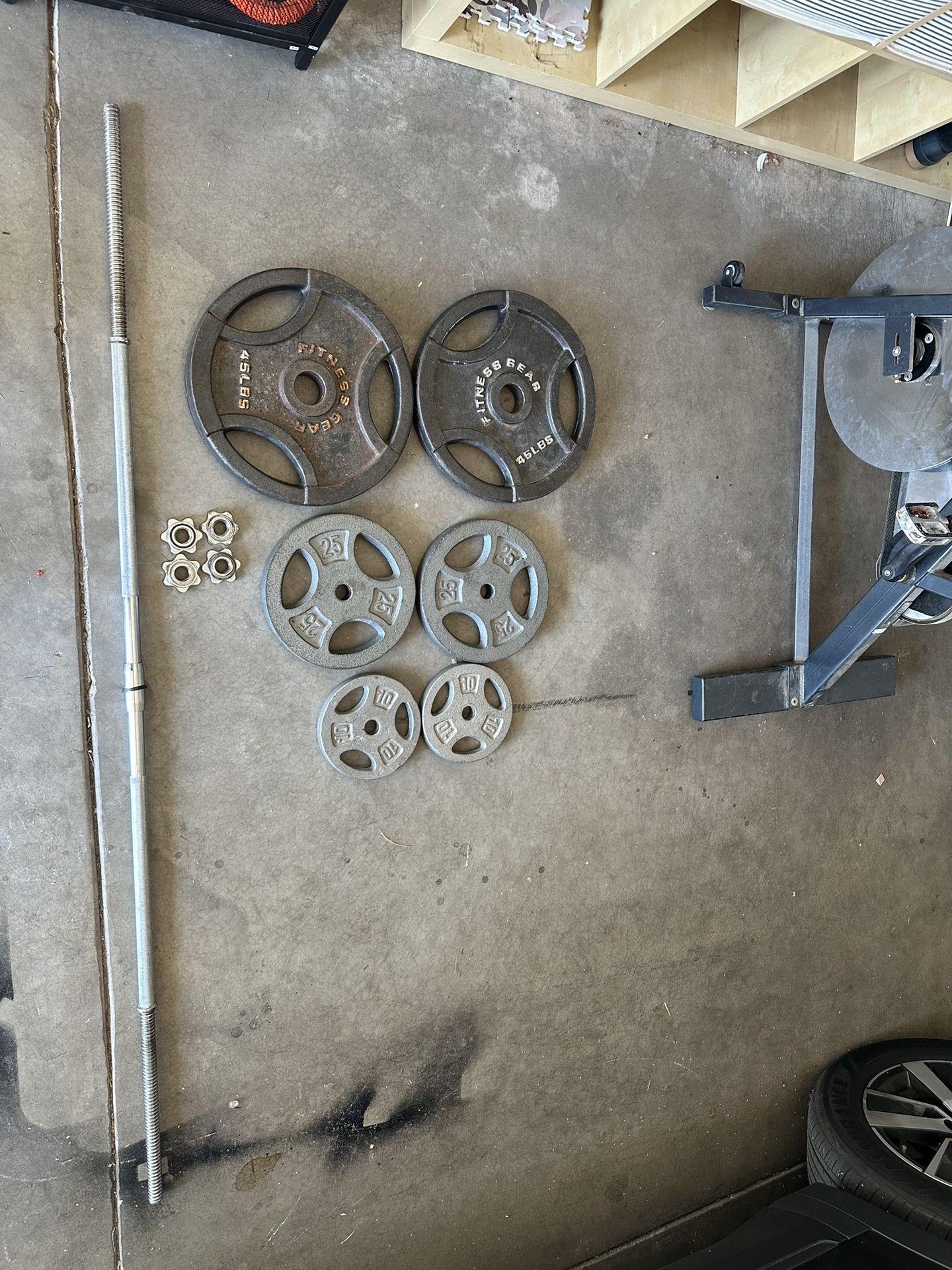 Barbell & Plates ($100 OBO)