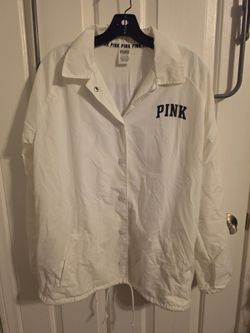 Victoria's Secret PINK White windbreaker Jacket