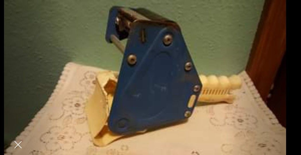 Packing Tape Dispenser, Damage With A Chip Out Of It, Still Works Good