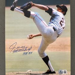 Juan Marichal Autographed 8x10 with HOF '83 and Beckett Authentication