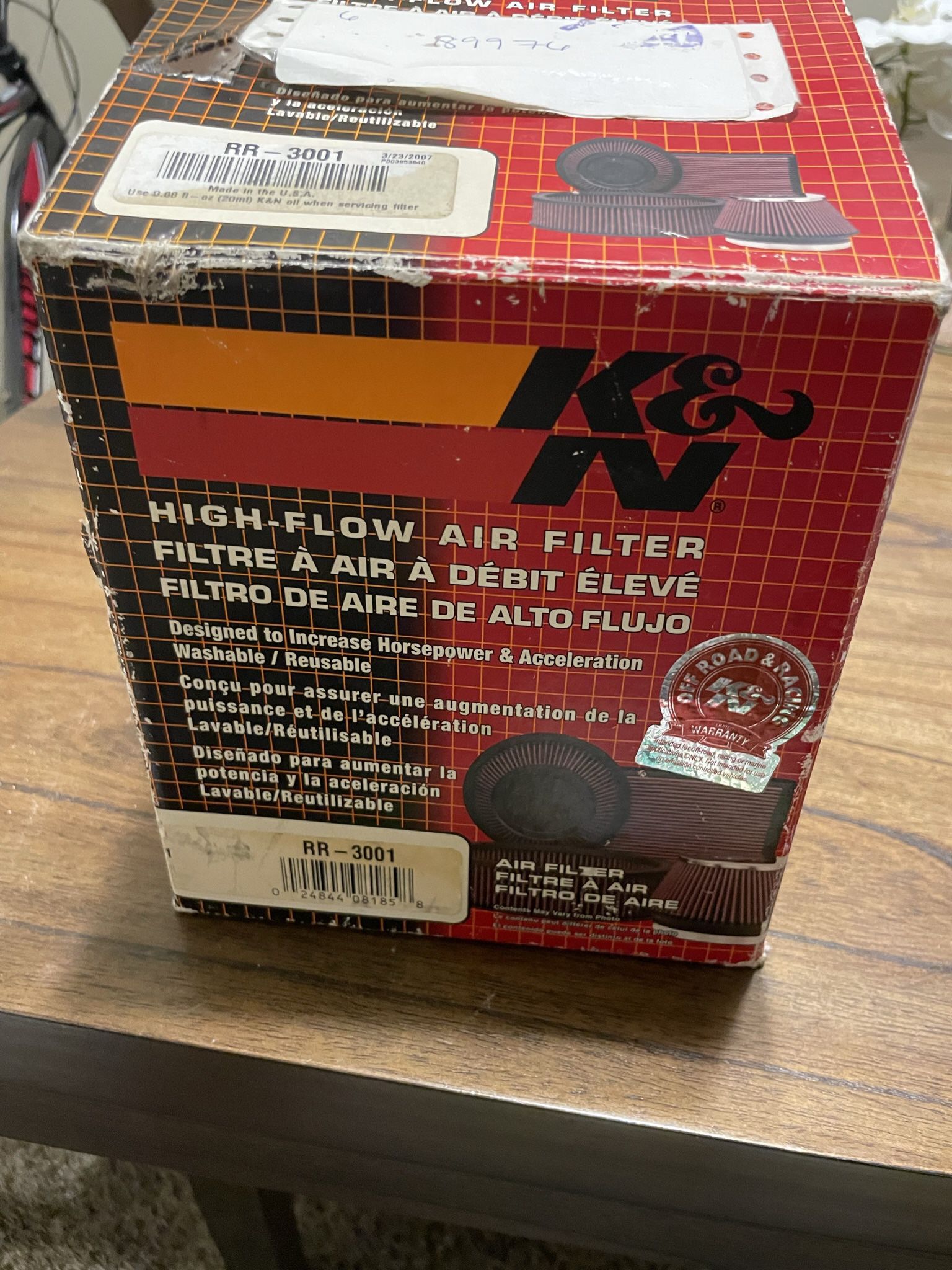 k&n air filter