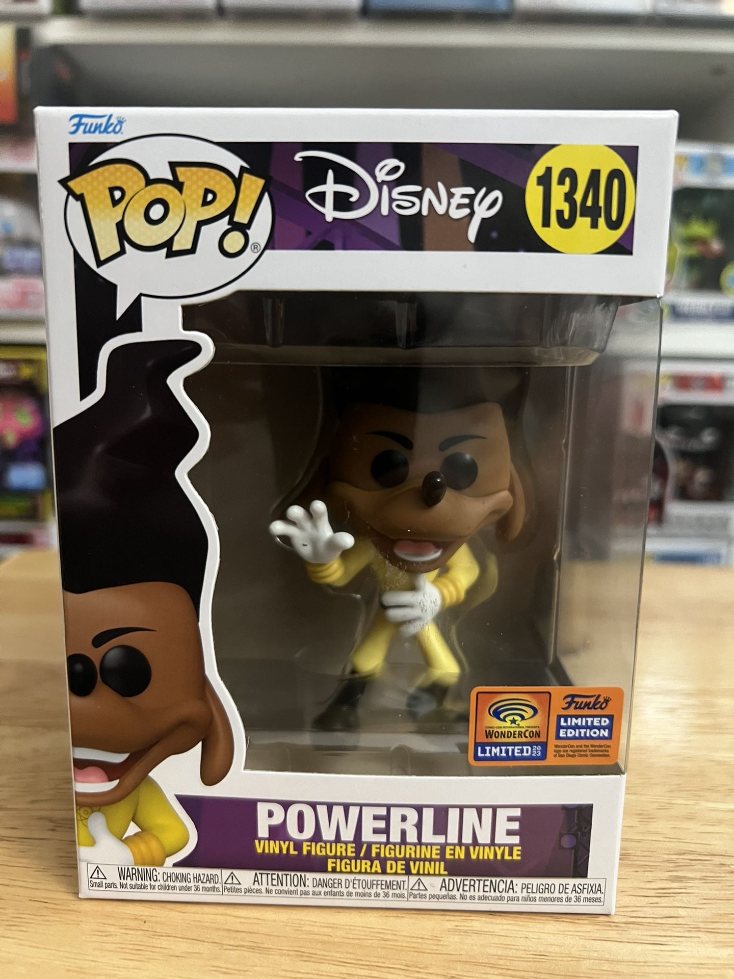 VAULTED OFFICIAL WONDERCON STICKER Powerline Funko Pop #1340 Disney Goofy Movie