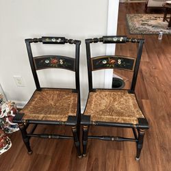 Vintage Hitchcock Pair Chairs 