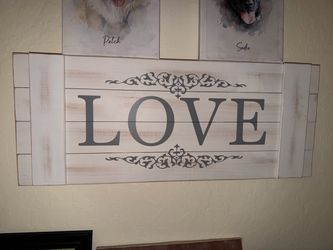 Rustic Wood LOVE Wall Sign