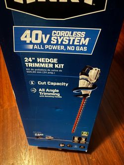 Hart 40V Cordless 24" Hedge Trimmer Kit