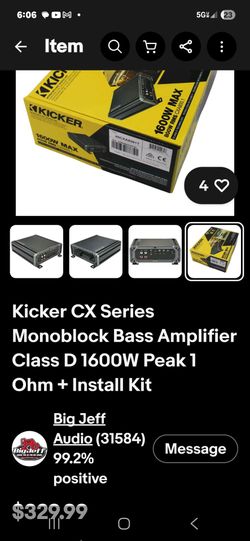 Kicker Class D Mono Amplifier