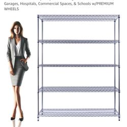 NSF PerfectHOME Wire Storage Shelves 18”D x 47.5”W x 72”H.