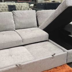 Light Gray Sleeper Sectional 