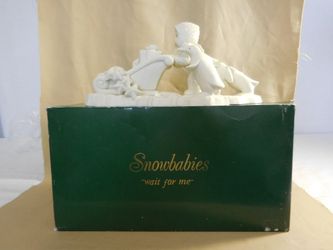 Department 56 Snowbabies "Wait For Me" Figurine & Box