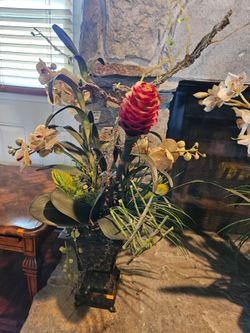 Large High-End Artificial Orchid Arrangement – 3FT Tall – Luxury Designer Decor