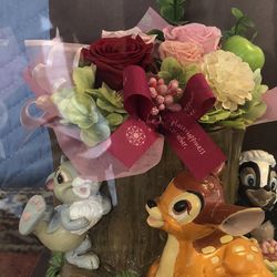 Disney Kato Kogei Ceramic Figurine Real Roses 