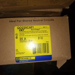 Square D  QO220CAFI 2P 20A Arc Fault  Breaker