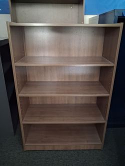 4-Shelf Wood Laminate Bookcase