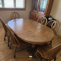 7 Piece Dining Set And China Cabinet