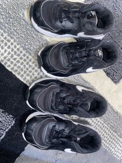 Boys Black, White And Grey Air Maxes 