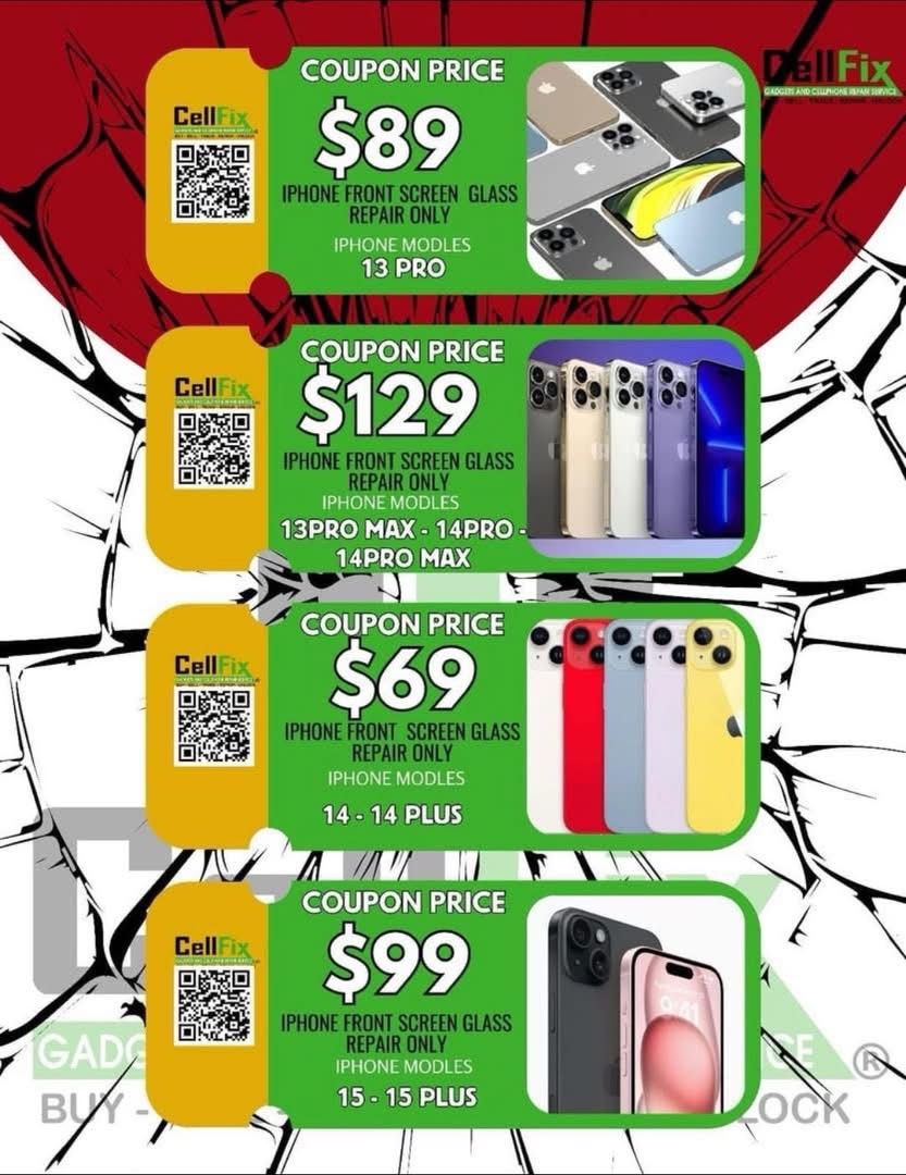Need A New Screen? Come See CellFix Today!!