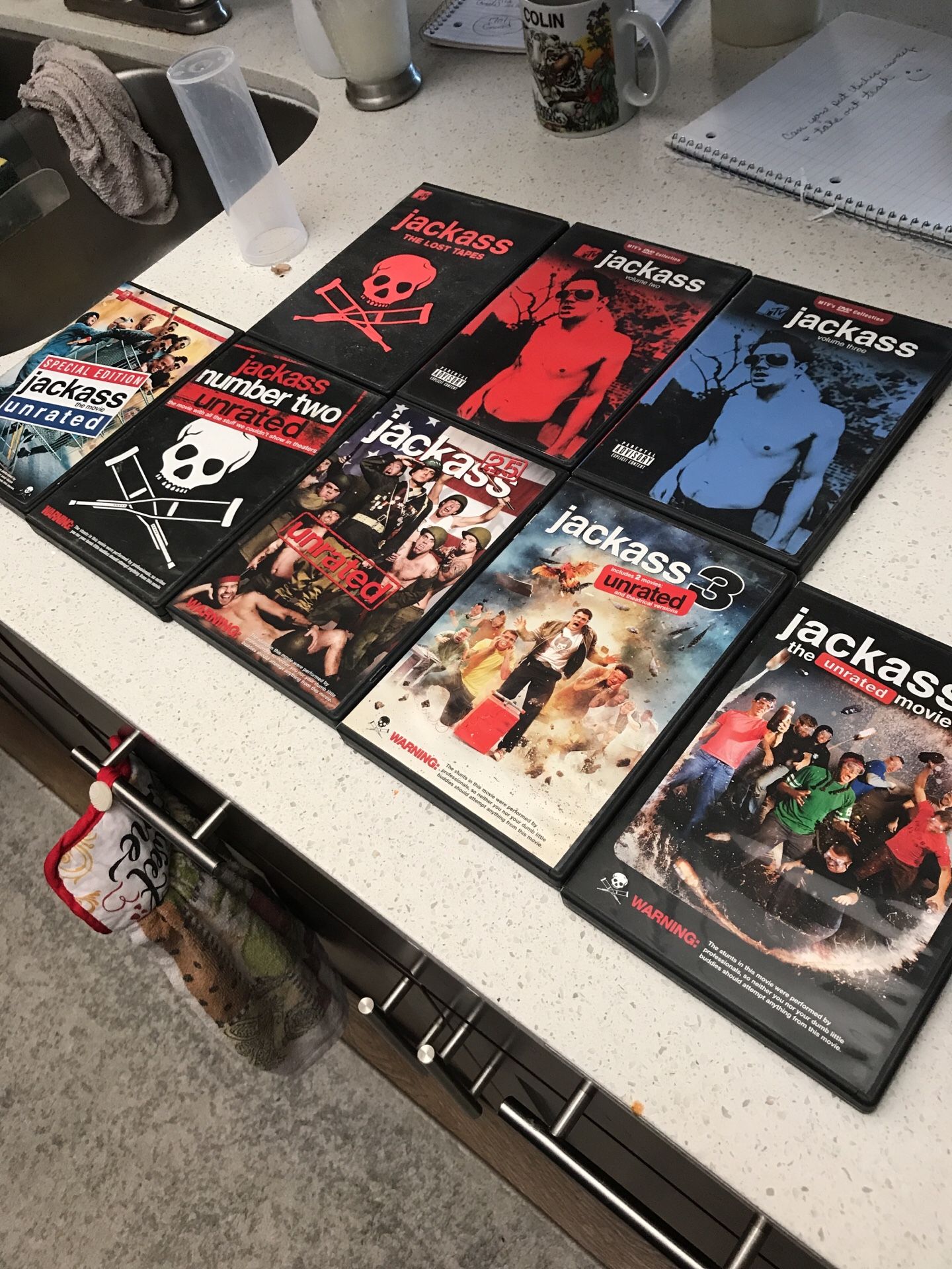 All jackass movies and TV seasons