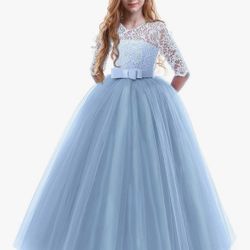 Flower Girl Wedding Dress Powder Blue