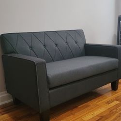 Dark Grey Two Seater Loveseat