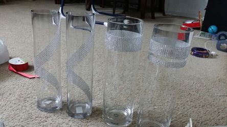 clear glass cylinder vases