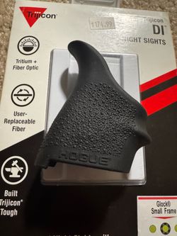 Small Frame Triijicon Glow in the dark sights Hogue grip (G-L-O-C-K)