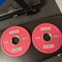 Colored Olympic Bumper Plate Weight Plates set 2.5 lb pounds