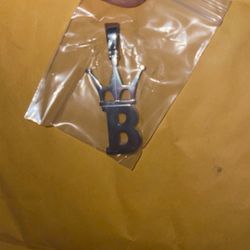 Stainless Steel “Crowned ‘B’” Pendant