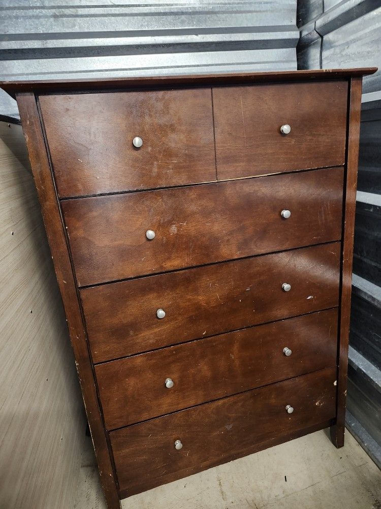 Dresser Long 37" W 17.5 " High 52" Just Need A Sanding And A Coat Of The Paint