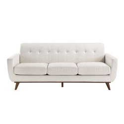 Beige Fabric Mid Century Living Room Sofa 
