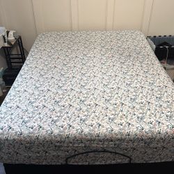 Adjustable Queen Bed Frame With Lights, Vibration And Outlets