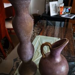 Candle holder and decorative pitcher