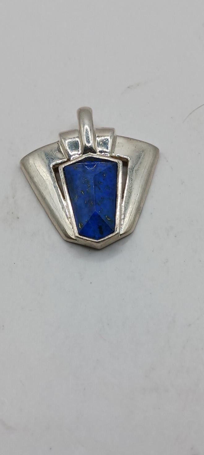 Vintage Sterling and Lapis Pendant,