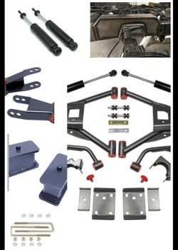 2016-2018(stamped steel/forged aluminum arms) GM Silverado/Sierra 1500 2wd 6/10 Lowering Kit