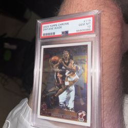 2003-04 Topps Chrome Dwyane Wade Rookie PSA 10 Gem Mint RC #115 Heat Dwayne 