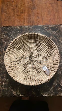 New with tags, natural materials, decor basket