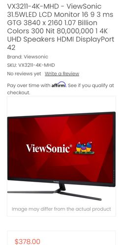 ViewSonic 4k monitor
