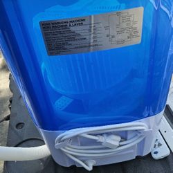 Costway 5.5lbs Portable Mini Compact Washing Machine Electric Laundry Spin Washer Dryer Blue