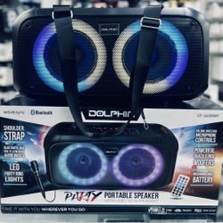 2000W Dual 6.5” Rechargeable Party Speaker with easy carrying strap and mic for karaoke 🔊🎶