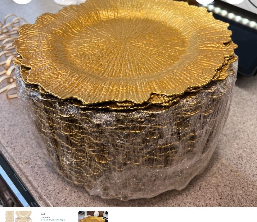 Gold Reef Charger Plates (50)