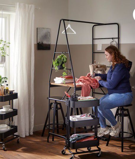 Edge Is Swelled  Workstation Desk Dinette Set Dining Table Apartment Size Bar Top Ladder Rack Organizer