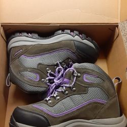 Brand New In Box HiTec Leather Suede Grey Brown Lavender Purple Rugged Waterproof Hiking Boots