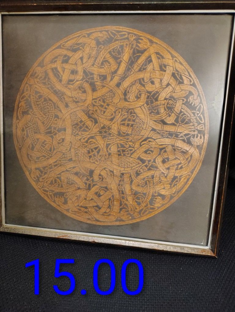 Celtic Circle Framed Brass Rubbing