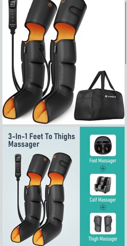 Leg Massager with Compression, 3-in-1 Foot Calf & Thigh Massager