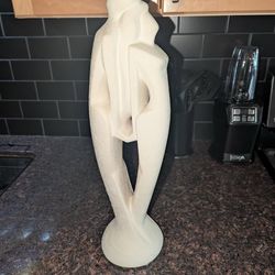 20in Haeger White Ceramic Man/Woman Statue