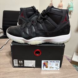 Size 11 - CLEAN Air Jordan 11 Retro High 72-10 Black Red Bred