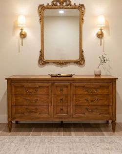 Vintage Mid-Century Modern Solid Wood Dresser