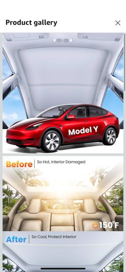 Tesla Model Y Roof Sun Shade - 2025 & 2026