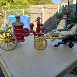 Vintage Cast Iron Fire Truck Pumper - Kenton?