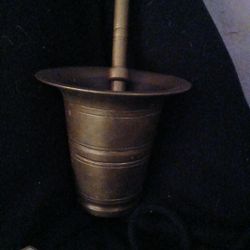 Antique Brass Mortar And Pestile